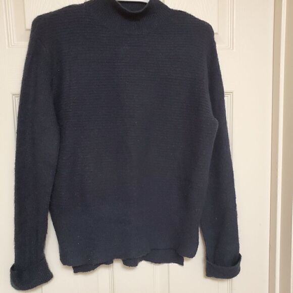 Dex Navy Blue Mock Neck Sweater Women’s Small Cozy Soft Knit - Picture 8 of 10